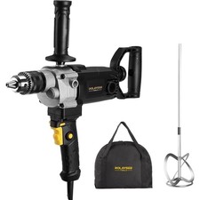 10-Amp Corded 5/8" Heavy Duty Drill Mixer Set, Mixing Drill Machine Spade Handle
