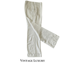 Ralph Lauren Vintage 1990s Classic Single Button Flat Front Linen Pants   Size 8