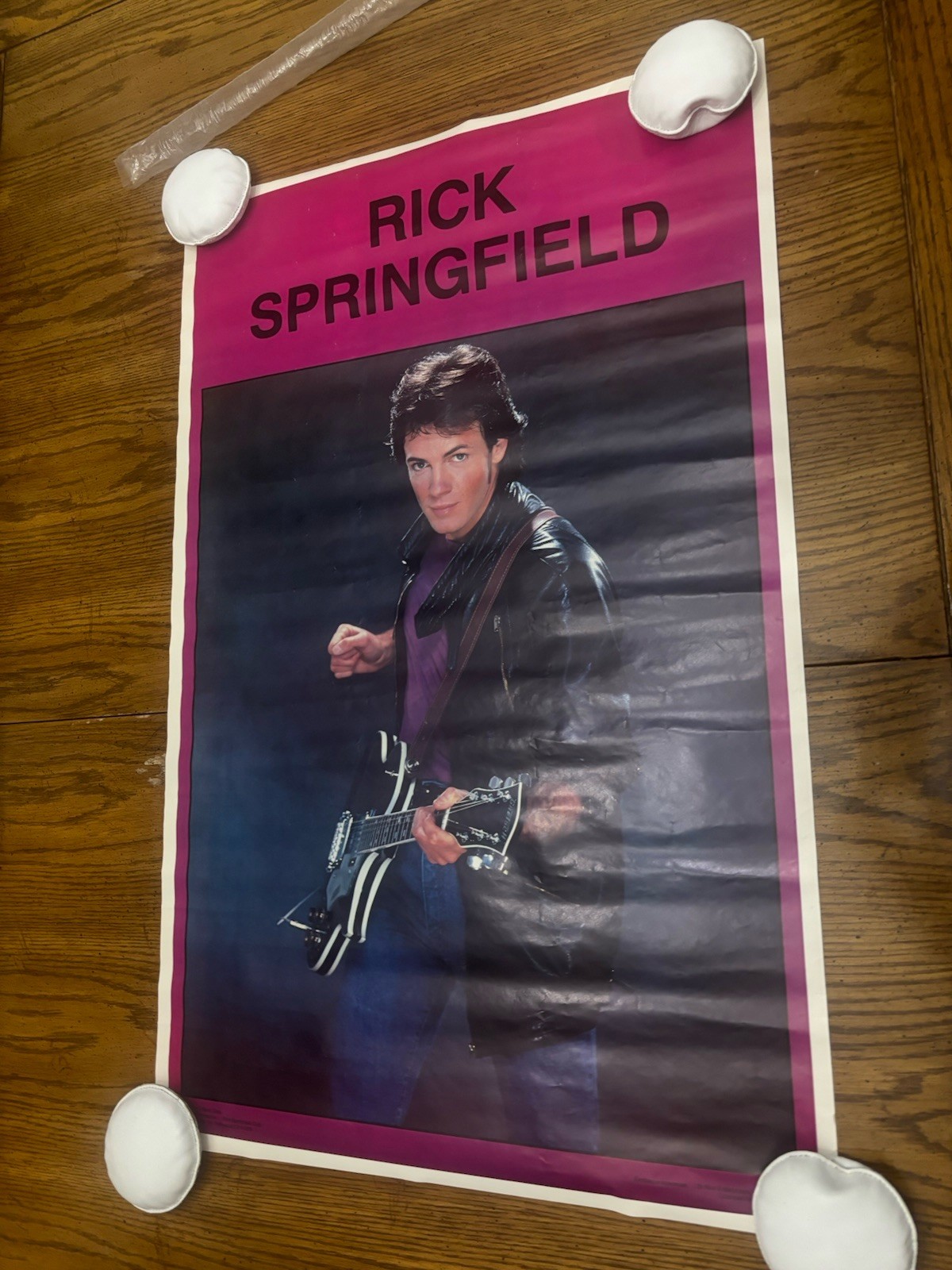 Vintage Poster 1982 Rick Springfield 33x21 Rolled EMCC Ron’s Band Spencer’s NOS