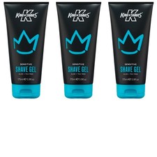 3 X King of Shaves SENSITIVE Shave Gel 175ml with Aloe & Tea Tree  34.27 per litre