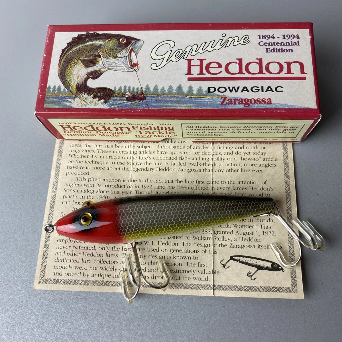 Heddon Wooden Vintage Fishing Lures Box Insert Included for sale