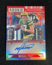 2024 Panini Contenders Optic Rookie Ticket RC Red Michael Pratt Auto 63/175 GL12