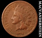 1873 (open) Indian Head Cent - Scarce  Semi-key  Better Date  No Reserve  #K2980