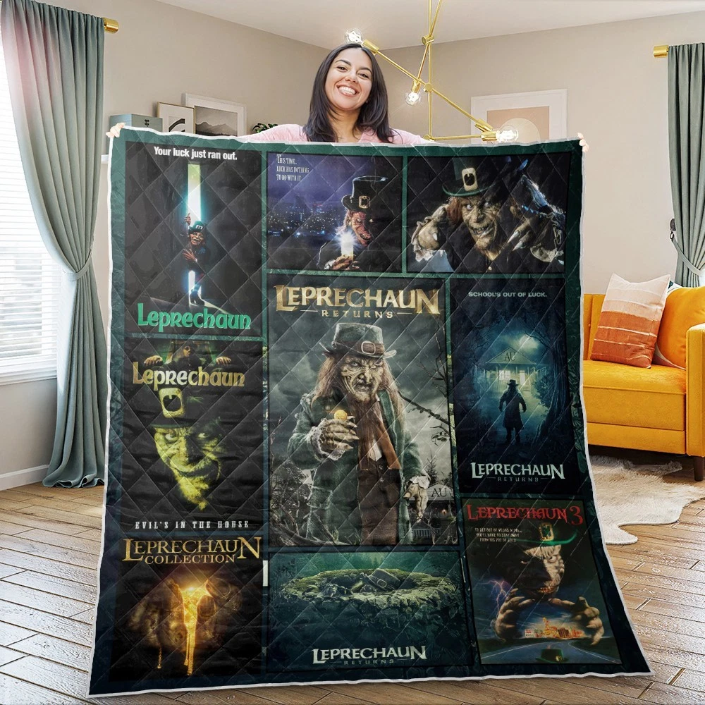 Leprechaun Quilts, Leprechaun Horror Movie Quilt Blanket