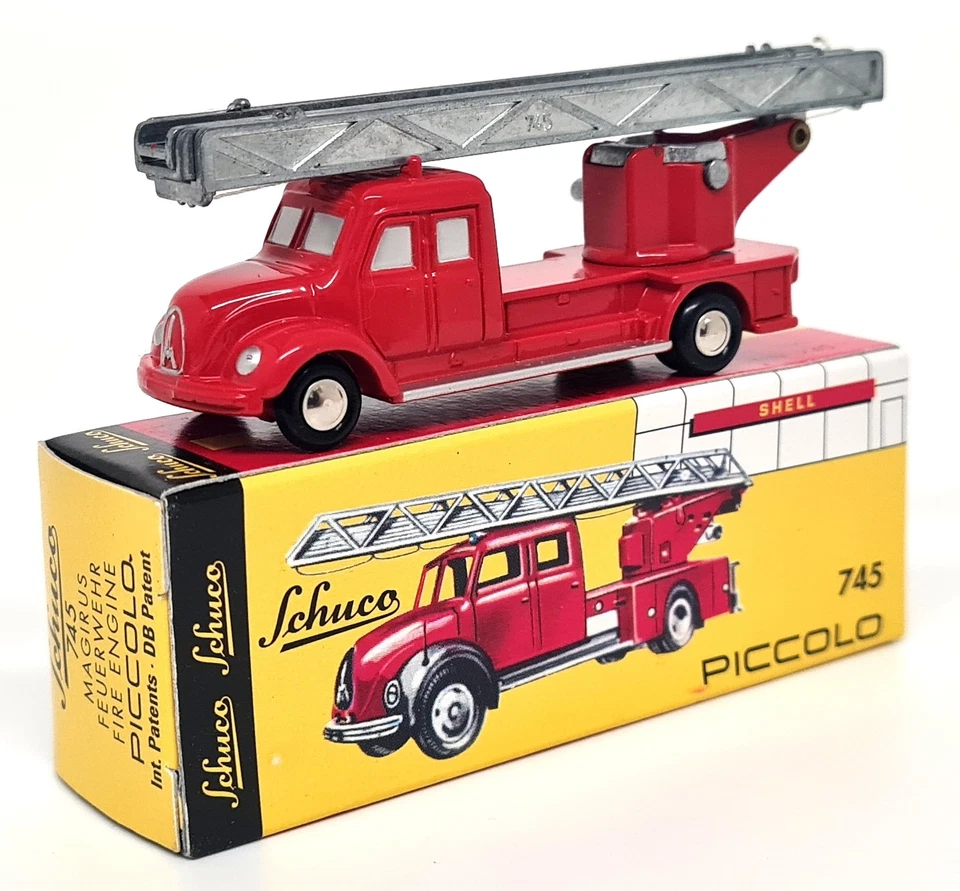 Schuco 1/90 Piccolo Magirus Feuerwehr Fire Engine 745 Diecast Scale Model Truck - Image 4 of 4