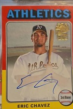 2021 Topps Archives -  Autographs 1975 Topps Eric Chavez #FFA-EC Silver /99 (AU)