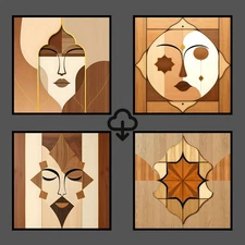 Set 4 Realistic Digital Wall Art Print Modern Home Decor Printable Instant #76