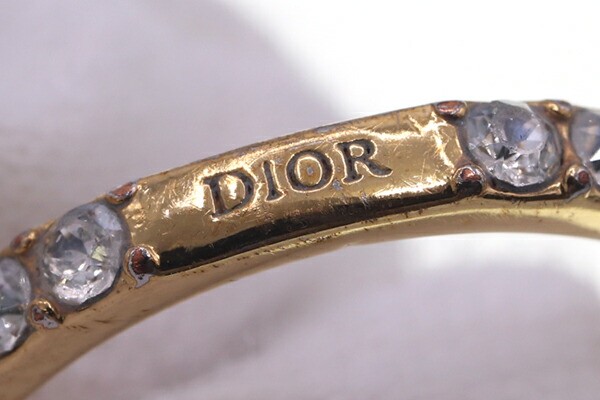 Pre-owned Dior Revolution Ring R1009DVOCY, Metal, Crystal, Size M