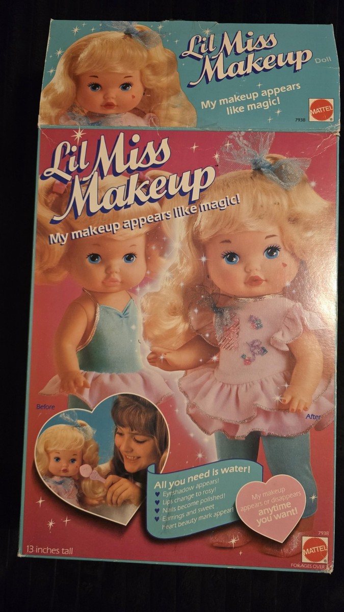 Vintage 1988 Lil Miss Makeup Doll Mattel 7938 W/Box *Not