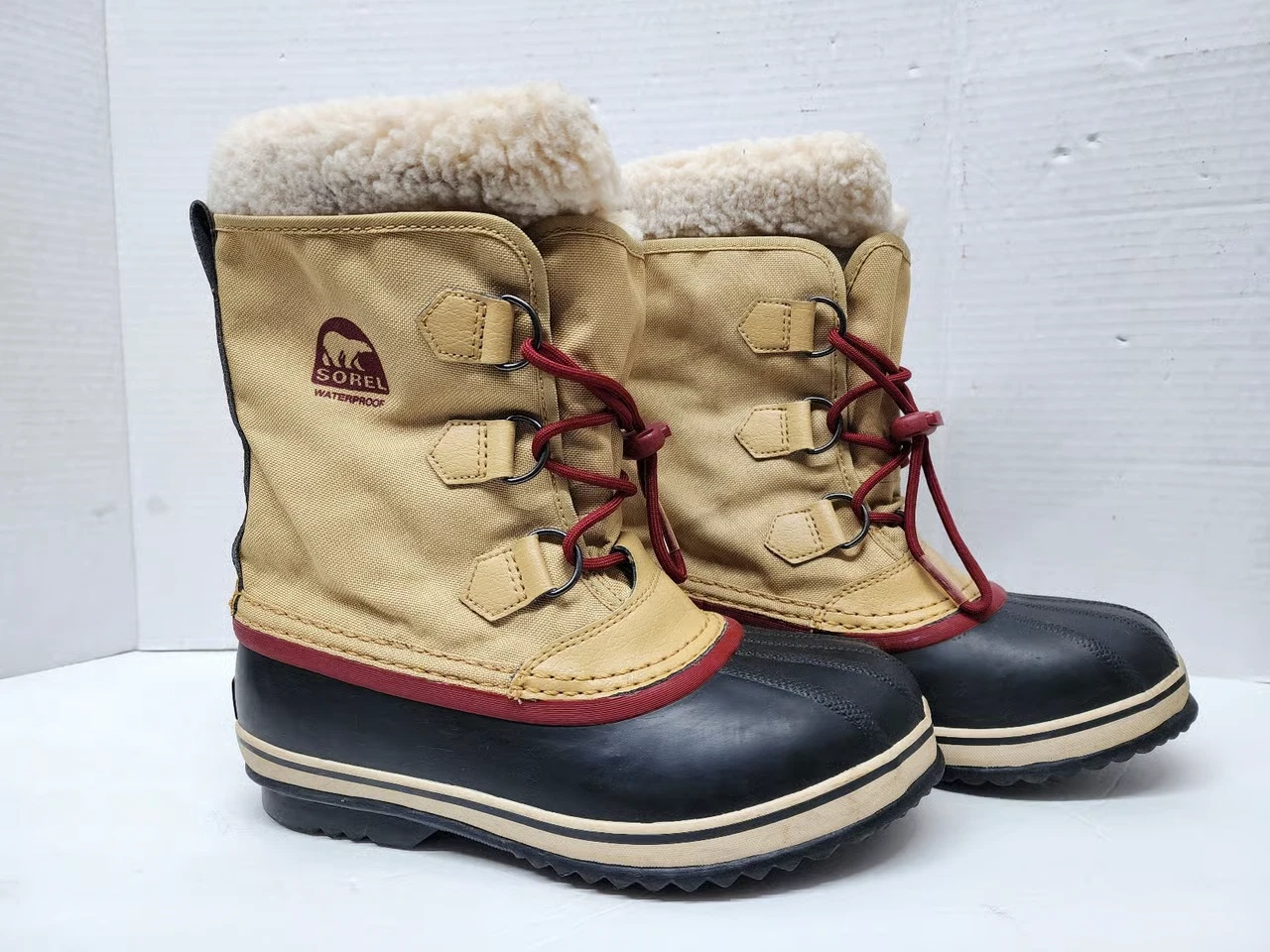 Sorel Caribou Winter Boots Mens US 5 Leather Waterproof Insulated Mid Calf