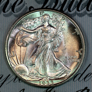 1933 S SUPERB GEM BU MS WALKING LIBERTY HALF DOLLAR FROM COLLECTION