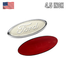 Ford 4.5 White Oval Front Grille Tailgate Emblem Badge Replacement Ford 4.5 White Oval Front Grille Tailgate Emblem Badge Replacement