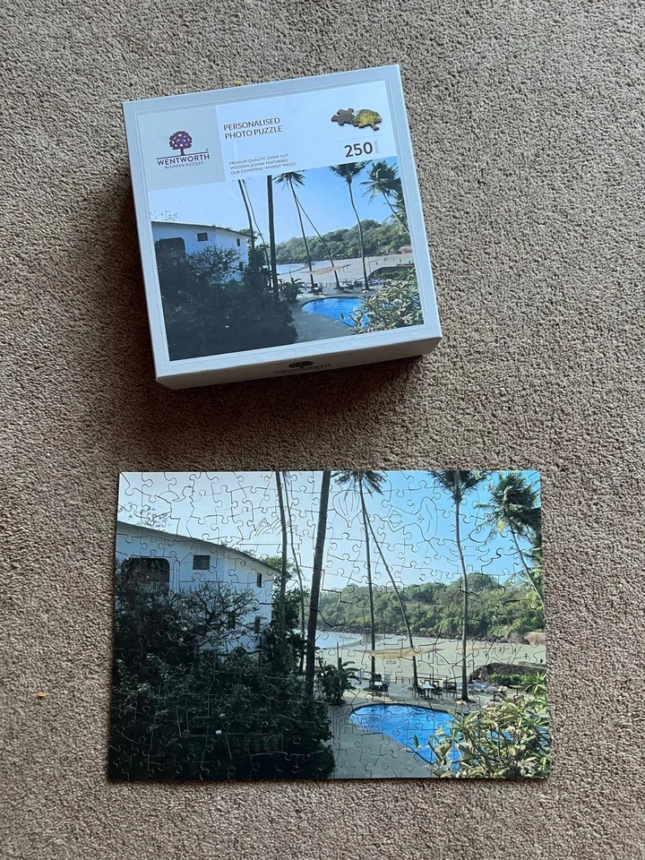 Wentworth 250 Piece Wooden Whimsey Jigsaw "Personalised Beach View" Complete. - Image 2 of 3