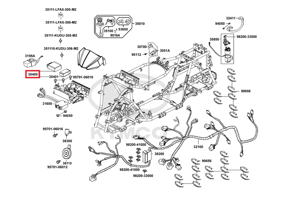 NUOVO KYMCO CENTRALINA CDI UNIT MXU 400 / MAXXER 400 EXPRESS - Imagen 2 de 2