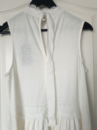 Rare New AllSaints Maxi Tier Lace Dress Chalk White RRP £148.00 UK 10 - Picture 12 of 24