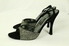 Vero Cuoio Women's Suede Crystal Shoes Made In Italy Retail 420