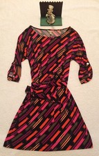 Banana Republic Polyester Geometric Print Flare Dress Size Medium. New Display