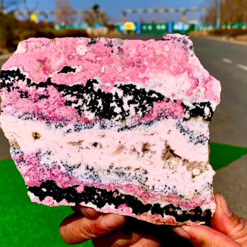 460G Peruvian rhodochrosite crystal plate AAA+Love/Compassion/Light Argentina - Bild 14 von 19