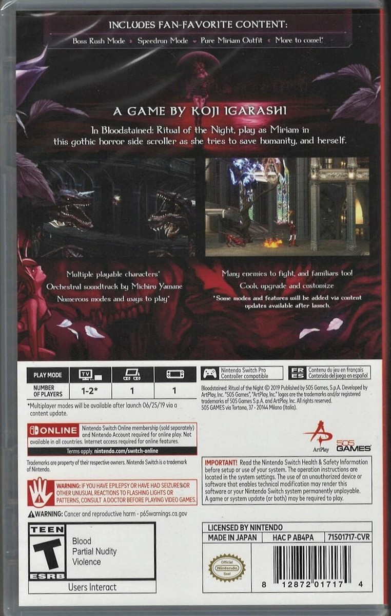 ブラッドステインド 洋版 Amazon.co.jp: Bloodstained Ritual of the Night (輸入版:北米