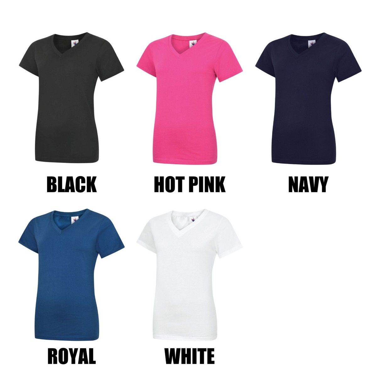 Personalised Custom printed Ladies Classic V Neck T Shirt