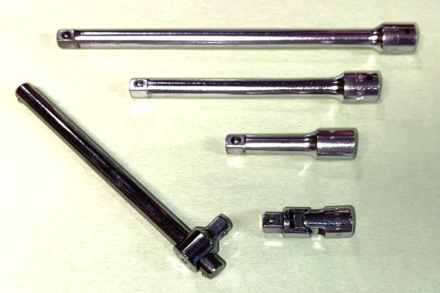 SNAP-ON TOOLS 5 PIECE 1/4 DRIVE EXTENSIONS, SLIDING T HANDLE, UNIVERSAL - Image 2 of 4