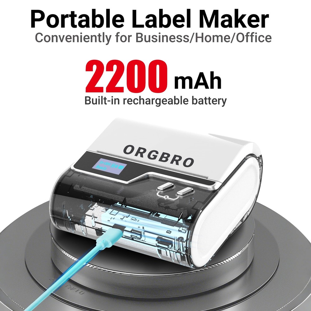 Bluetooth Label Maker Machine Z3 Portable Barcode Printer 2-3 Inch Thermal Sticker Printer