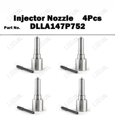 4Pcs Injector Nozzle DLLA147P752 For TOYOTA COROLLA 2.0 D-4D 1CD-FTV 2367027020