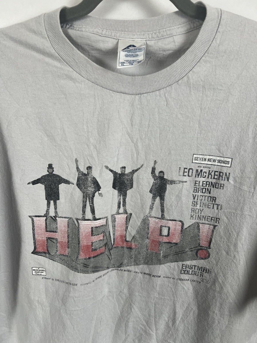 AWESOME Vintage AAA TAG Beatles HELP! T-Shirt size XL Lite Gray | eBay