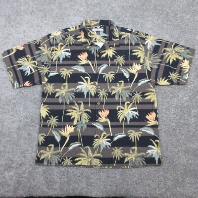 Tommy Bahama Shirt Mens Extra Large Palm Trees Loop Collared Tropical Aloha Tiki