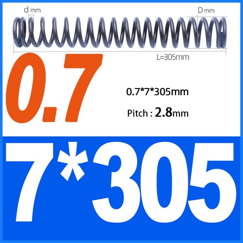 0.3-6mm Spring Steel Black Compression Spring 3-50mm OD 305mm Length Rust Proof - Picture 24 of 124