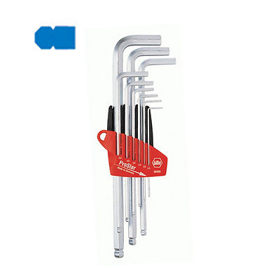 9pcs Ball End Hex L-Key Set Metric 1.5mm~10mm SB369 S9 Made in Germany ...