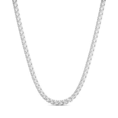 Lab Grown Diamond Tennis Necklace D-E VS 14K White Gold 7.94ct