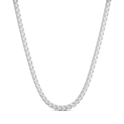 Lab Grown Diamond Tennis Necklace D-E VS 14K White Gold 7.94ct