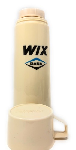 Vintage Aladdin's Off White/Creme Wix Dana Branded Pint Thermos Man Cave Read - Picture 2 of 2