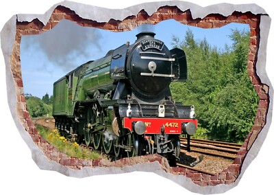 Flying Scarborough Train 3D zerschlagen Wandaufkleber Poster Vinyl Aufkleber Wandbild 2016