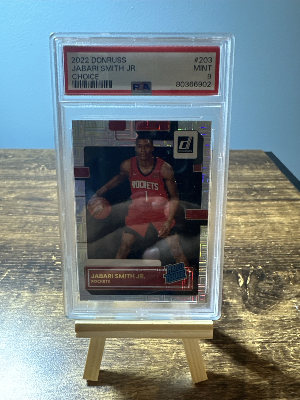 🔥 2022-23 Donruss Rated Rookie #203 Jabari Smith Jr. Choice PSA 9 Rockets🔥