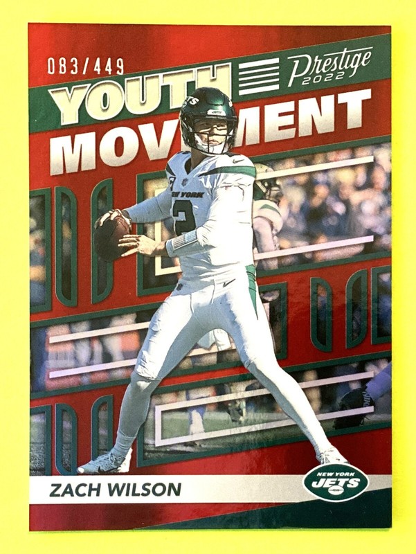 2022 Panini Prestige Zach Wilson #/449 New York Jets Brigham Young BYU