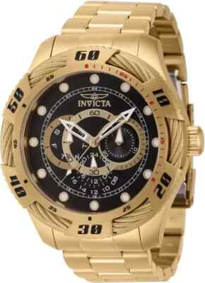 Rare Invicta Men's 50mm Speedway BOLT  Day Date GMT Quartz Black Dial GT Watch