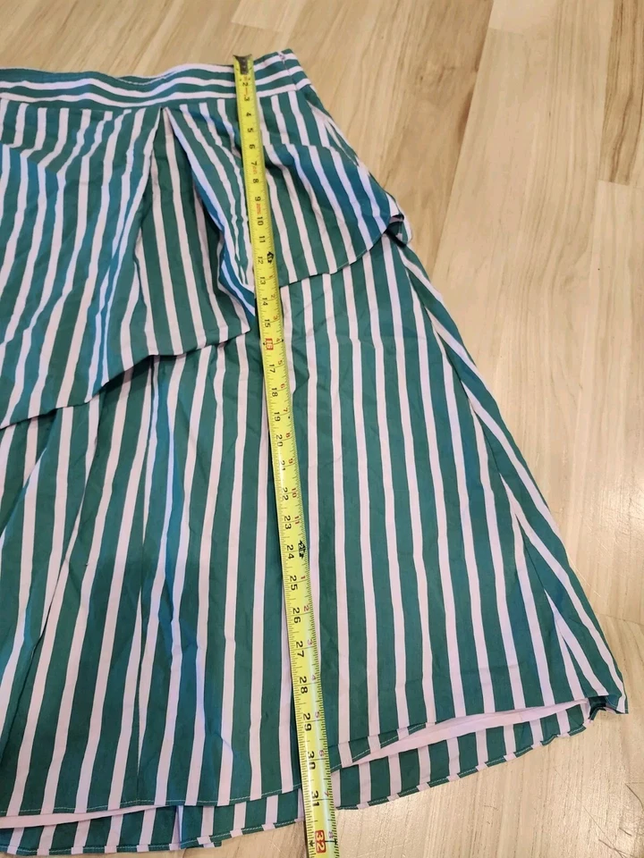 Falda halógena x Atlantic-Pacific Kelly a rayas con volantes para mujer talla 3X usada en excelente estado Foto 2 de 4