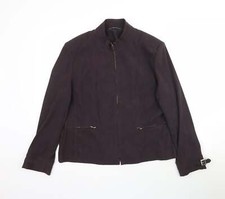 Mia Moda Womens Brown Jacket Size 20 Zip