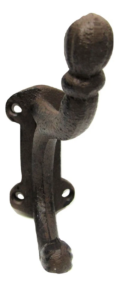 Lote 6 ganchos para abrigo escolar de hierro fundido rústico estilo antiguo herrajes de pared Foto 4 de 4