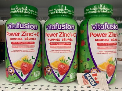 AiWaWa CA, QTY:3), Vitafusion Power Zinc + C, WOMEN/MEN 90 Gummy