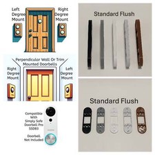 SimpliSafe Video Doorbell Pro SSDB3 Compatible Angle Flush Mount