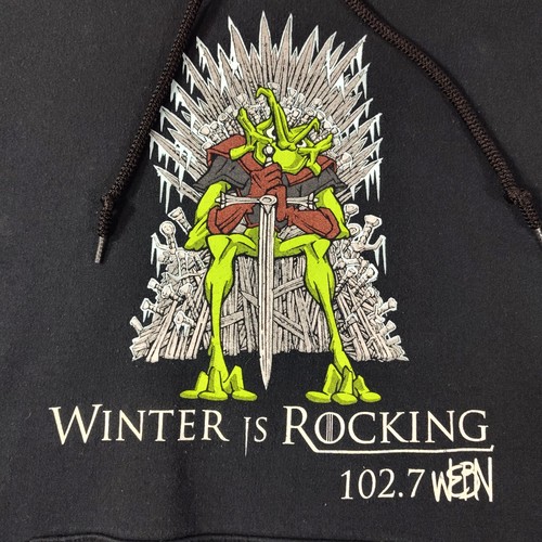 Vtg WEBN 102.7 FM Cincinnati Ohio Radio Rock Sweatshirt Hoodie Game Of Thrones - Picture 3 of 10