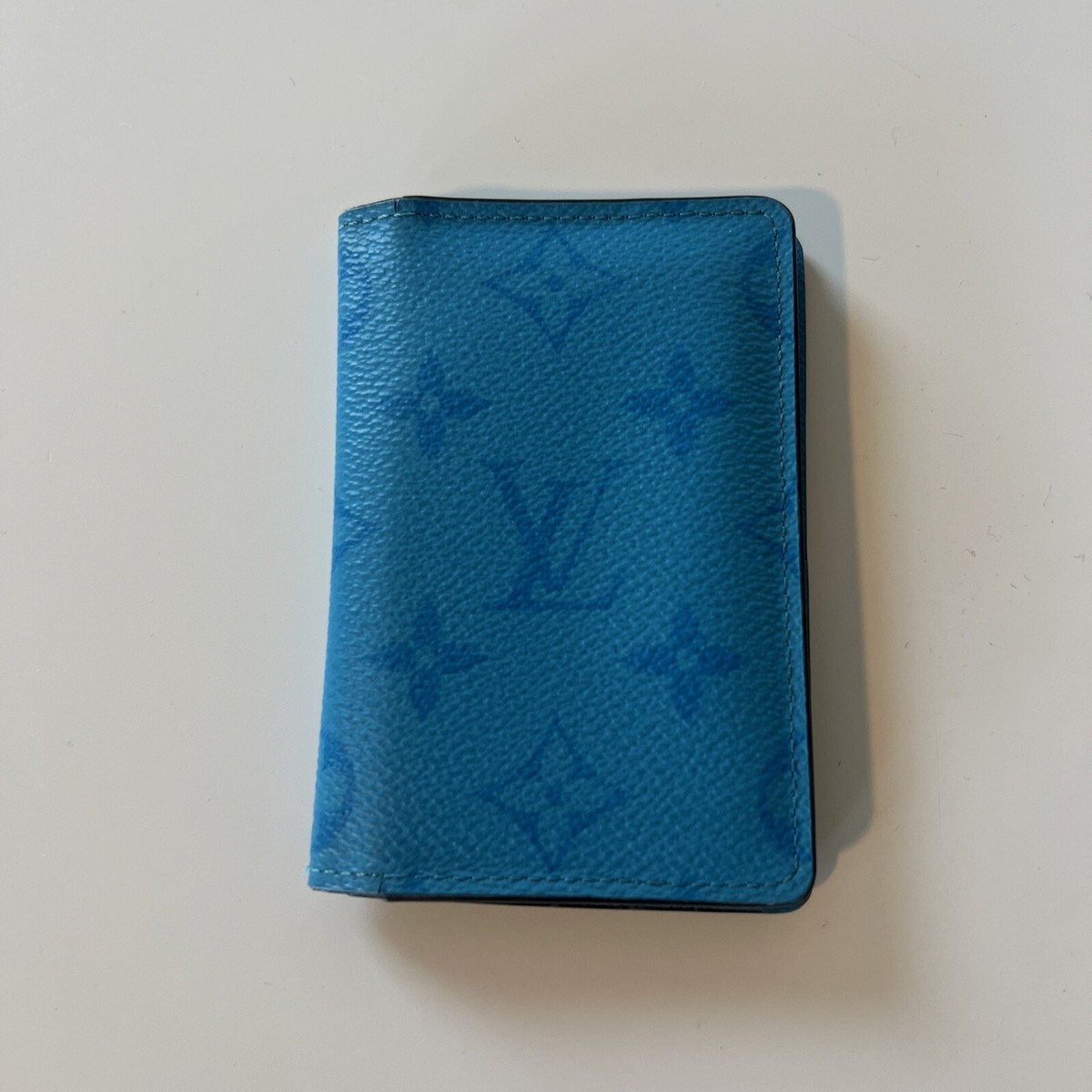 Louis Vuitton Virgil Abloh Blue Card Holder Leather | eBay