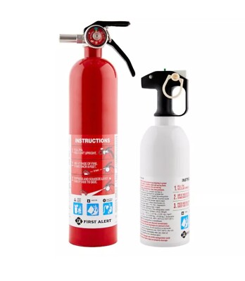 2 Pack First Alert Rechargeable Home & Kitchen Fire Extinguisher