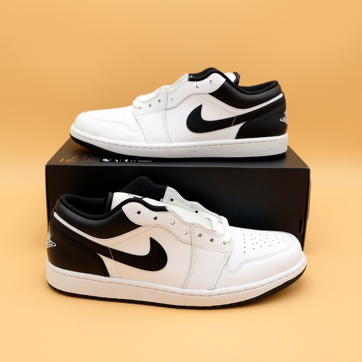 Nike Air Jordan 1 Low ホワイト/ブラック Nike Air Jordan 1 Low White Black White Shoes 553558-132