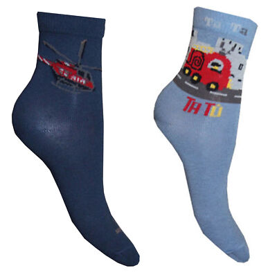 Kinder Strümpfe MaxiMo Socken  Mädchen Junge Feuerwehr Hubsachrauber Helicopter