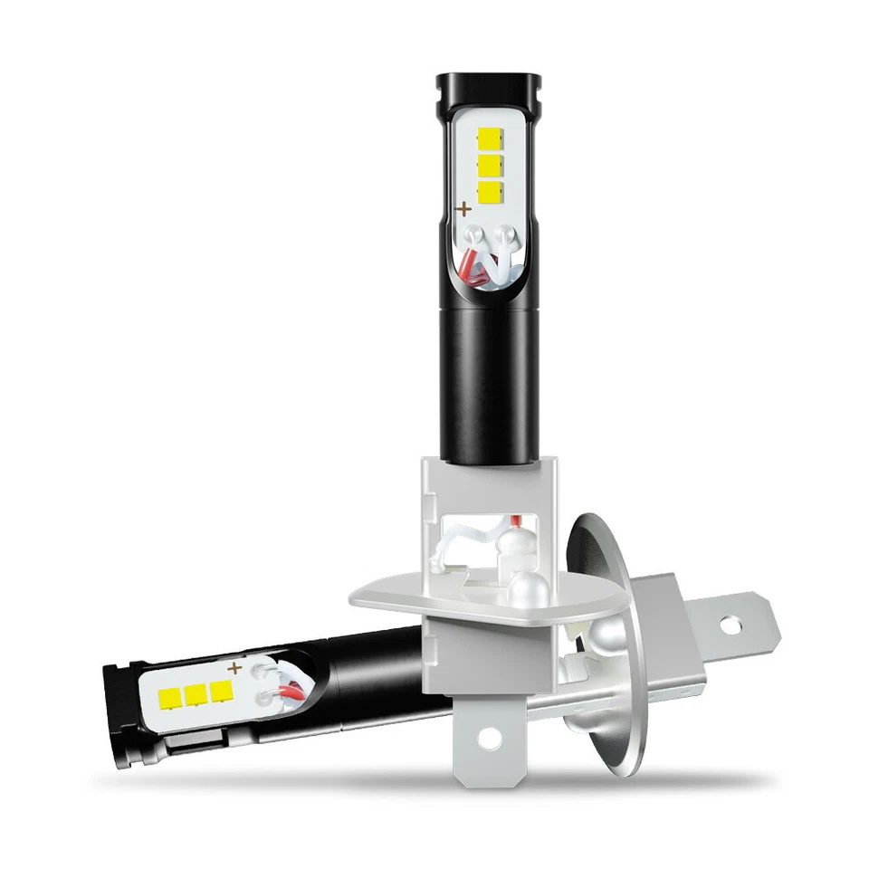 NIGHTEYE 2x H1 6000K Super White 160W 1600LM LED Headlight Bulbs Kit Fog Driving - Image 2 of 4