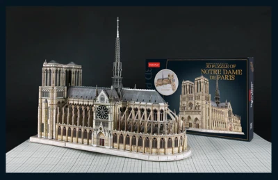 CubicFun 3D Puzzel Notre Dame de Paris Gotik Kathedrale Modellbau, 293 Teile